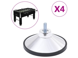 Vidaxl Pé De Suporte Para Mesa De Matraquilhos 4 Pcs Cromado M10