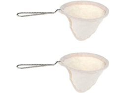 Conjunto De 2 Filtros De Café E Chá Reutilizáveis​​ Tabi Com Cabo Aço Inoxidável 4 Polegadas(dxghc)