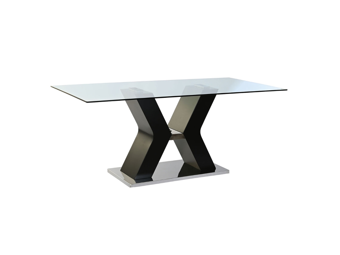 Mesa de Refeição DKD HOME DECOR (Vidro Temperado - 90 x 180 x 76 cm)