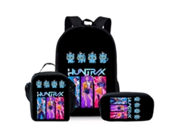 Mochila Estampada Com Conjunto De Lancheira E Estojo, Impermeável, Grande Capacidade, Proteção Da Coluna E Alívio Do Estresse Estilo 6