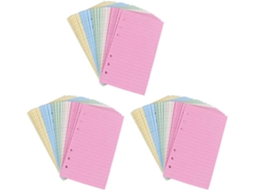 de 3 Papel para com Estampa Doméstico e no Conjunto Folhas Colorido Cadernos A6, Horizontal, Ideal Uso CHABERLU