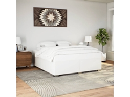 Vidaxl Estrutura De Cama 180x200cm Couro Artificial Branco
