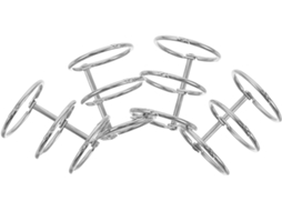 Anéis de metal Alipis para livros, 3 anéis, 30 mm, dourados, 4 peças para facilitar a montagem, abertura