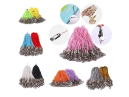 Conjunto De 50 Peças De Pingentes Coloridos Para Cordões Com Fecho Lagosta.