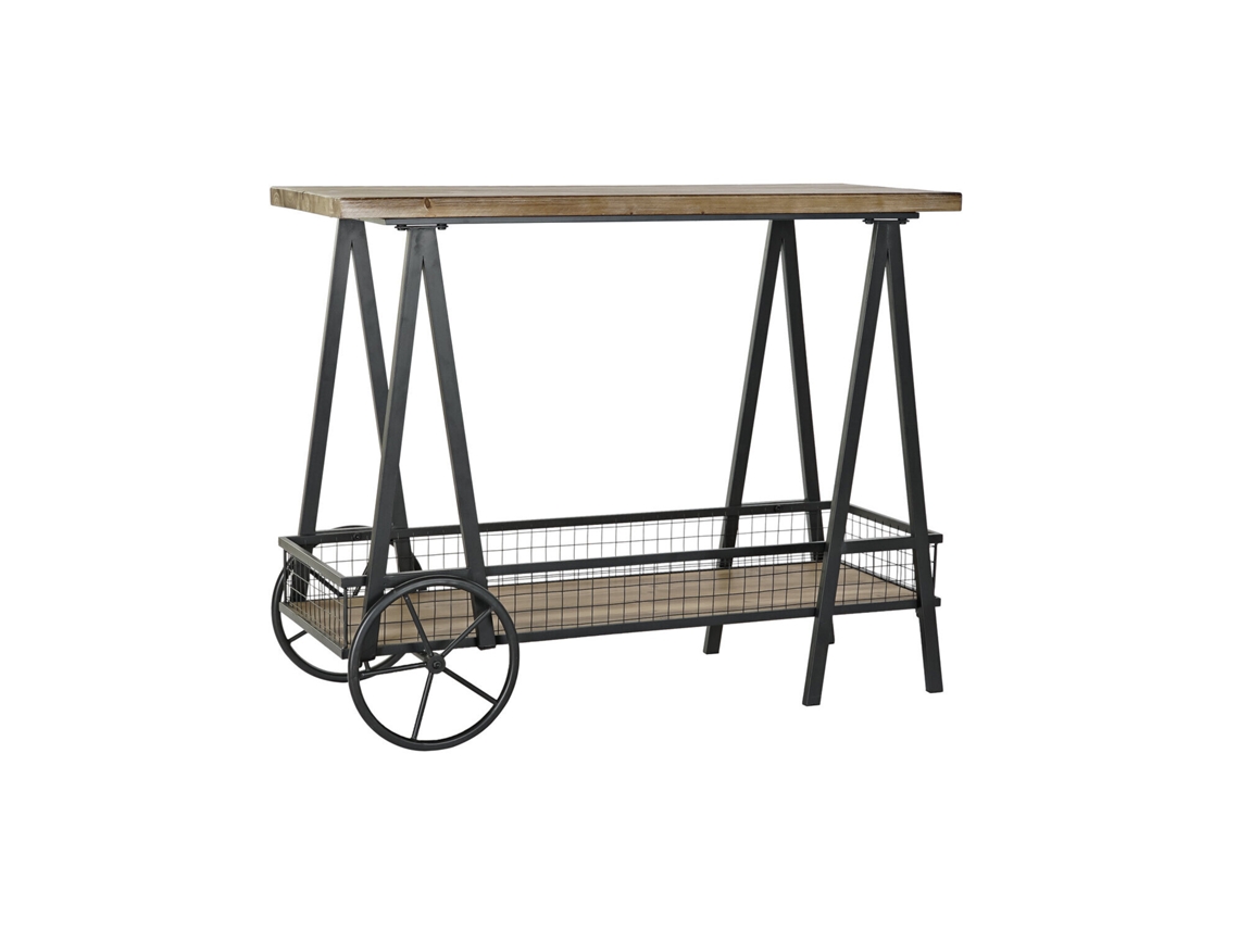 Mesa de Consola em Metal com Desenho de Pinheiro ALEXANDRA HOUSE LIVING (100x45x81cm)