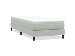 Box Cama de Primavera Sem Colchão em Cinzento Claro (80x210 cm)