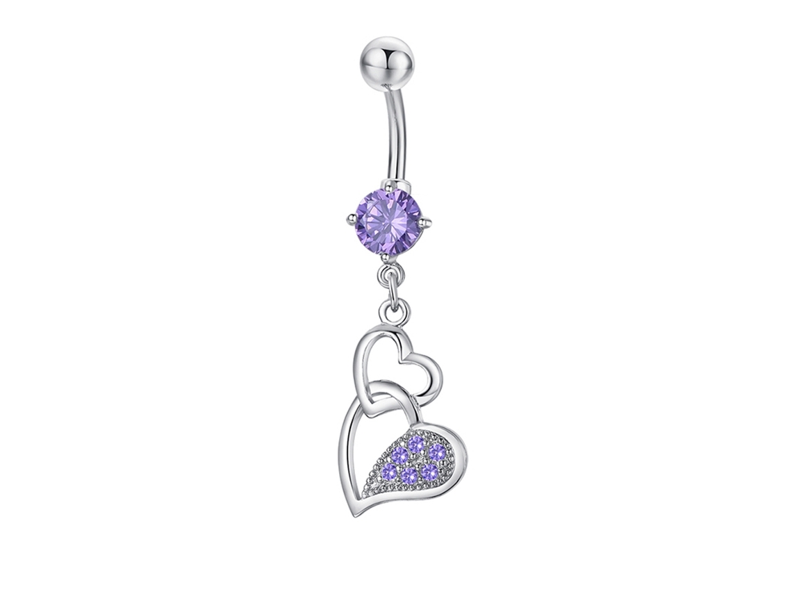 Anel De Umbigo Cirúrgico Brilhante Com Strass