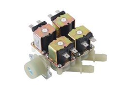 Válvula Solenóide Elétrica N/c 12v Dn20 G3/4" Plástica 1 Entrada 4 Saídas Para Drenagem De Água