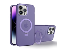 Suporte Casa Emborrachado Magsafe Para Iphone 15 Pro Max Pele Sintética Roxo