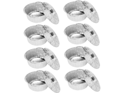 Conjunto De 8 Panelas Descartáveis De Alumínio Com Tampas, Próprias Para Micro Ondas, Ideais Para Panelas E Churrascos, 2000 Ml Gokoco