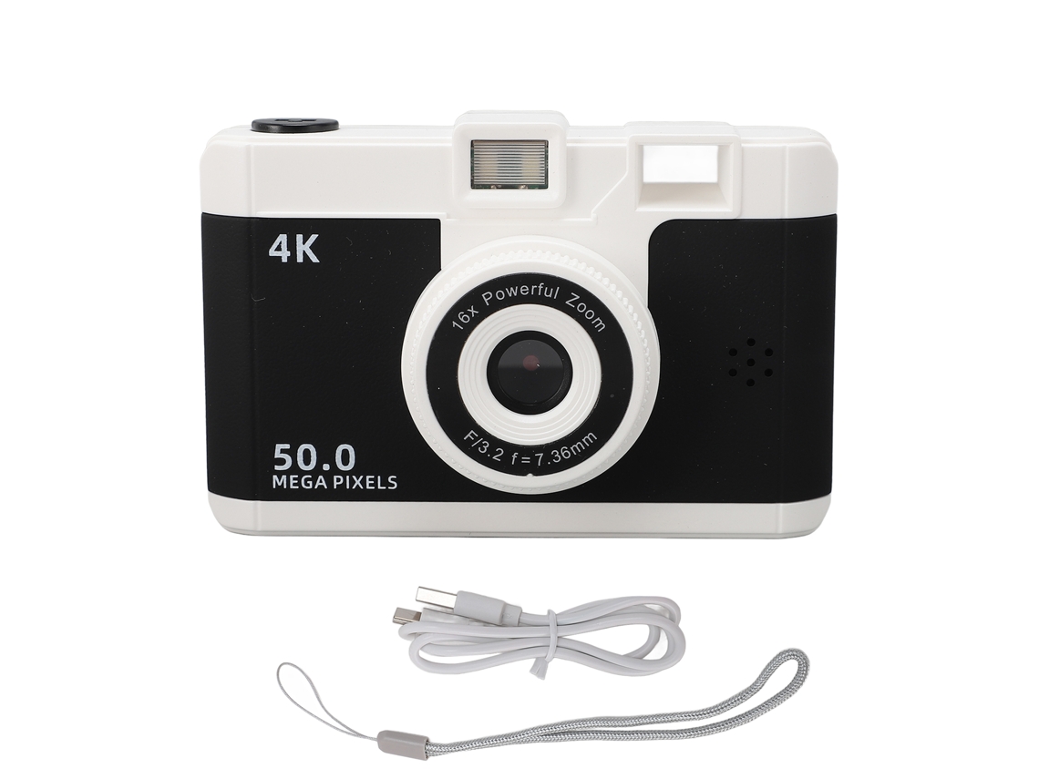 50mp 1080p Digital Camera Front Rear Dual Cameras Compact Small Camera With 8x Digital Zoom 2.4 Inch Screen 800mah Battery Black LAXISCREED