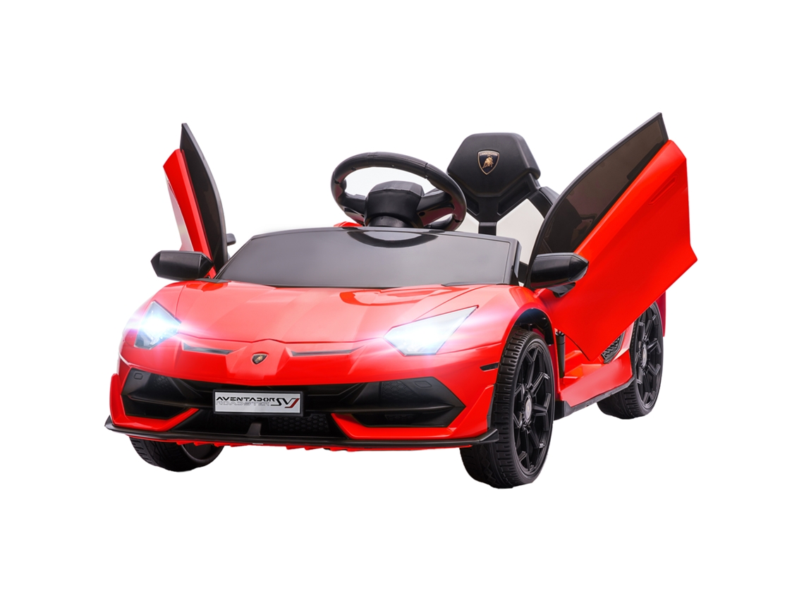 Carro Elétrico Infantil 12v Lamborghini 107,5x63x42cm Vermelho (5km/h, Controle Remoto, Mp3, Luzes)