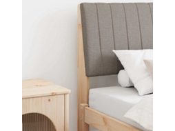 Vidaxl Cabeceira Estofada Cinzento-acastanhado 90 Cm