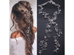 Vinha De Pérolas E Cristal Dourada E Rose Gold Para Noiva, Acessório Para Cabelo De Casamento, Tiara Joia Para Cabelo (dourado)