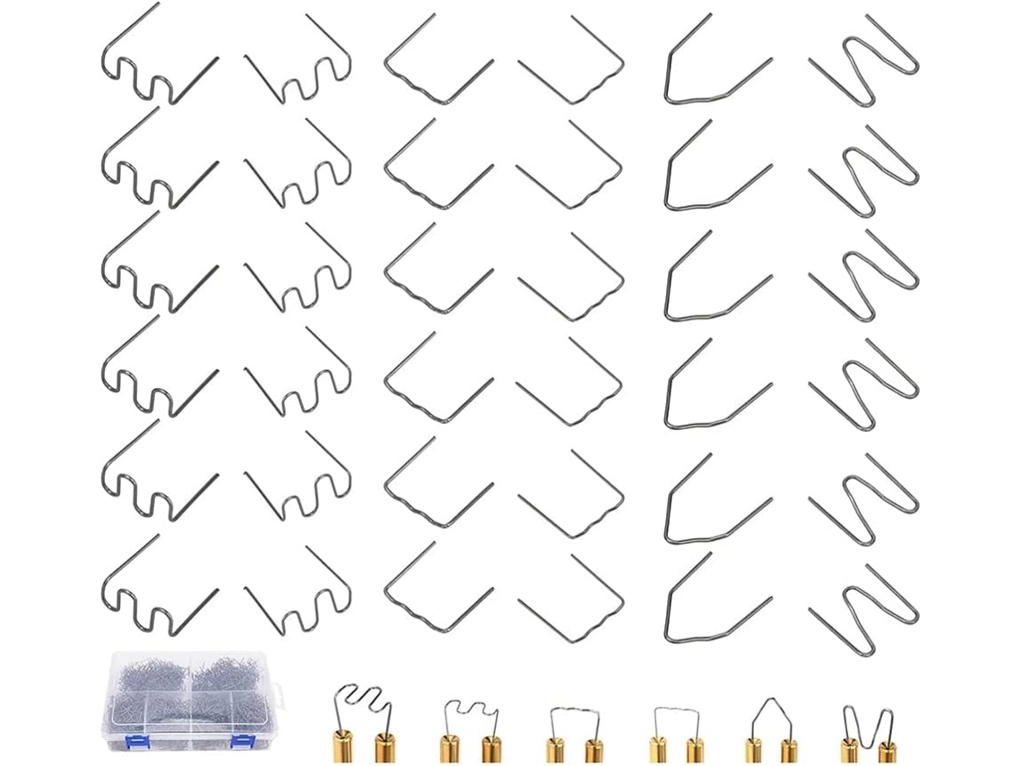 Kit De Reparo Com Grampeador Térmico, 1200 Grampos Plástico, Para