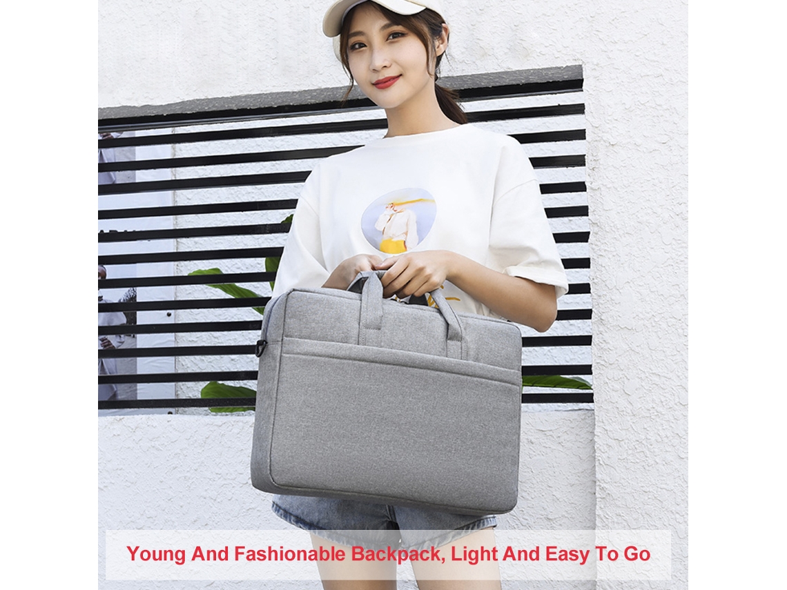 Bolsa De Ombro Para Laptop De 15'' - Estojo Para Notebook De Grande Capacidade Com Cintos E Alça