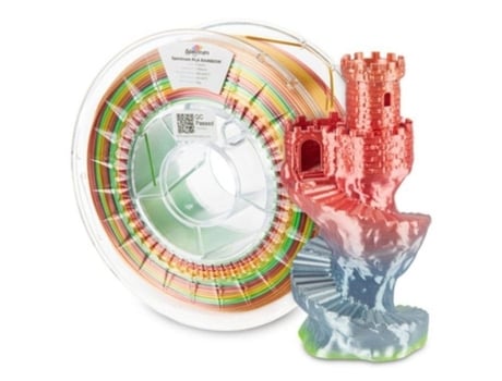Cabeça De Impressão Spectrum Filament 3d, Pla Silk Rainbow, 1,75 Mm, 1 000 G, 81016, Fusão