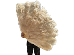 Eventail Plume Éventail À Grandes Plumes Blahes De 130 Cm/100 Cm, 13 Os, Portátil,