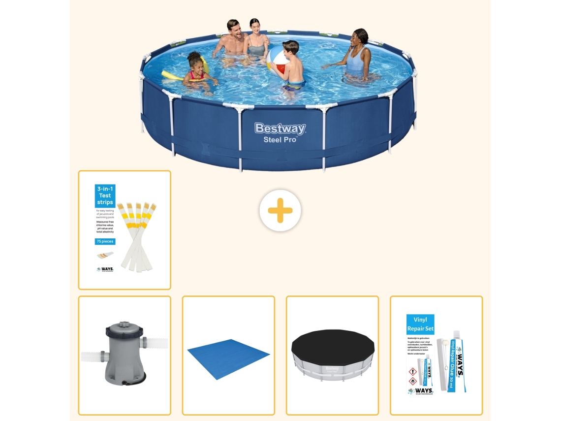 Bestway Piscina Bestway Steel Pro Redonda - 396x84 Cm - 6-peças S22754