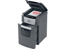 Destruidora com camara de alimentação automática até 100 folhas de papel A4 (80 g/m²) e com slot manual de até 6 folhas, transforma as folhas em micro pedaços 2x15 mm (nível P5).  Cesto 34L, 20 min de trabalho continuo.