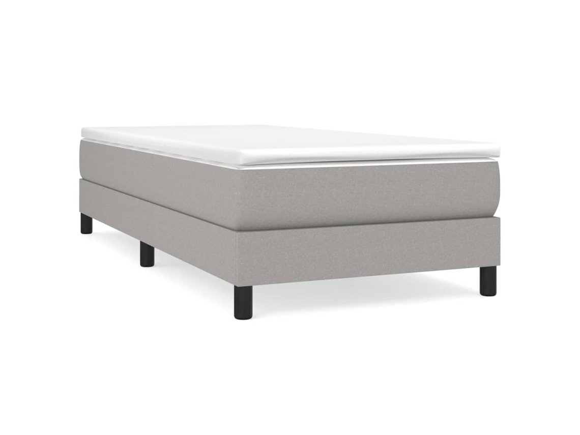 Cama com Molas/colchão 80x200 Cm Tecido Cinza claro MAISON EXCLUSIVE