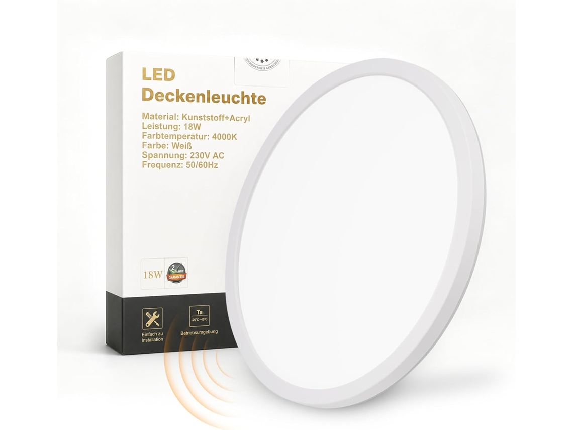 Plafon Led NETTLIFE Design Moderno 18w Branco
