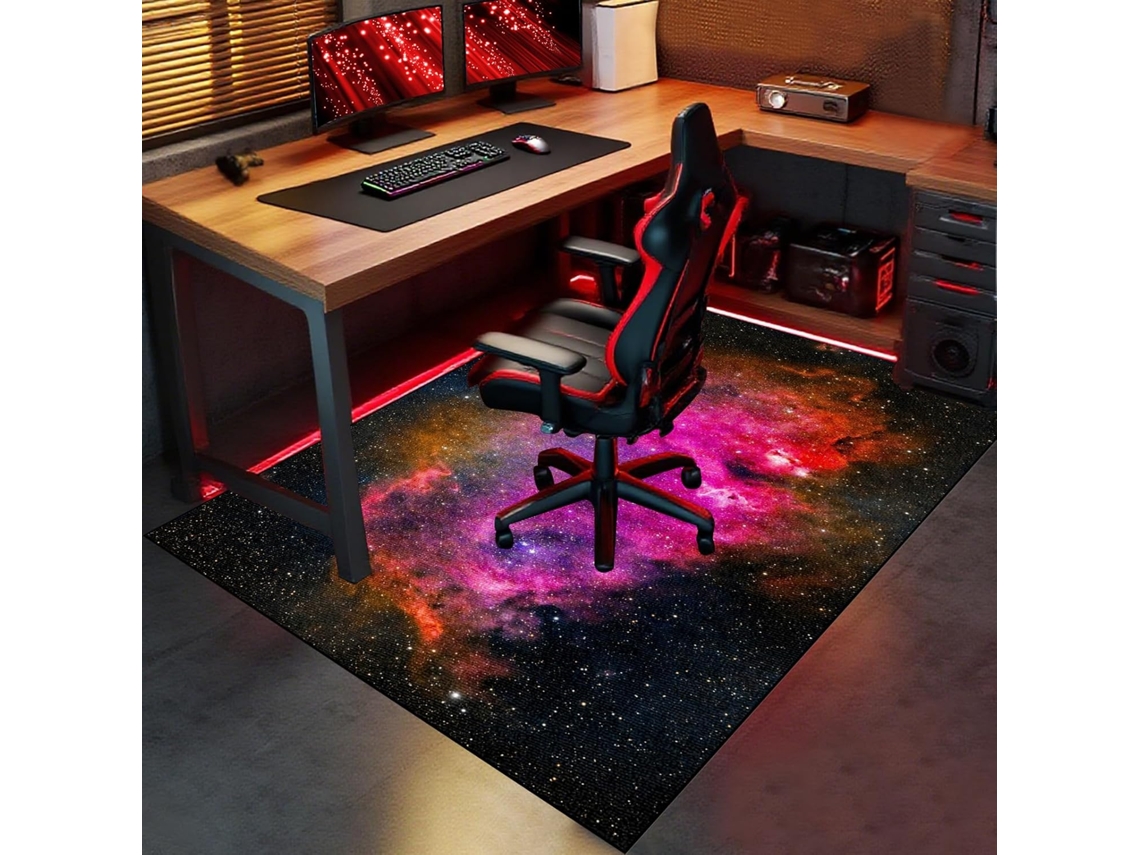 Tapete Cadeira Piso Escritório Protetor Antiderrapante 60 X 80 Cm Madeira Gamer, Escritório, Madeira,