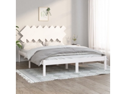 Vidaxl Estrutura De Cama 140x200 Cm Madeira Maciça Branco