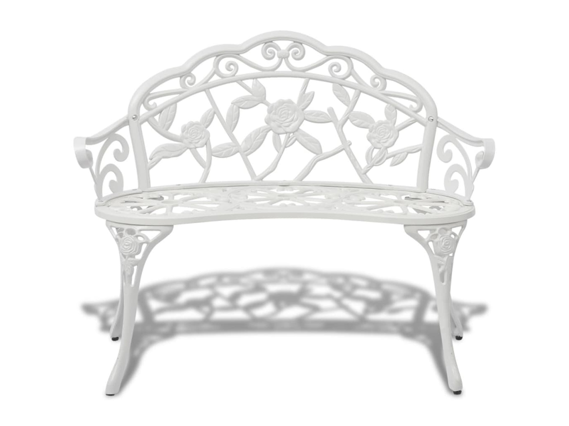 Maison Exclusive - Banco De Jardim 100 Cm Alumínio Fundido Branco