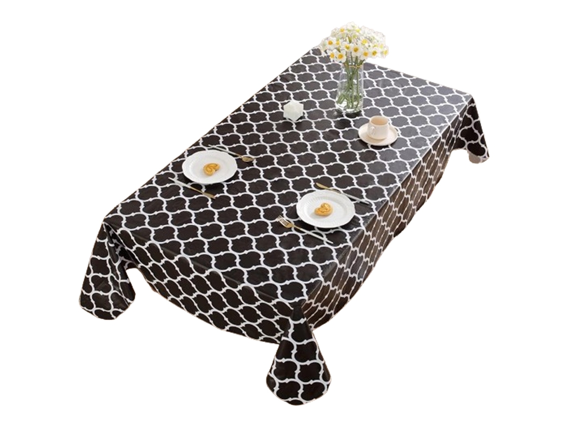 VYLARA Capa De Mesa Elegante Para Jantar, Tecido De Poliéster, Resistente Ao Calor, Durável E À Prova De Arranhões, Para Uso Em Feriados E Ao Ar Livre (preta