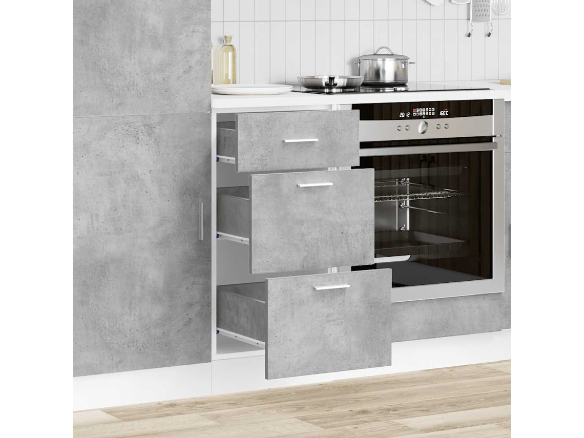 Vidaxl Armário Inferior “lyon” Betão Cinzento 40x46x81,5 Cm