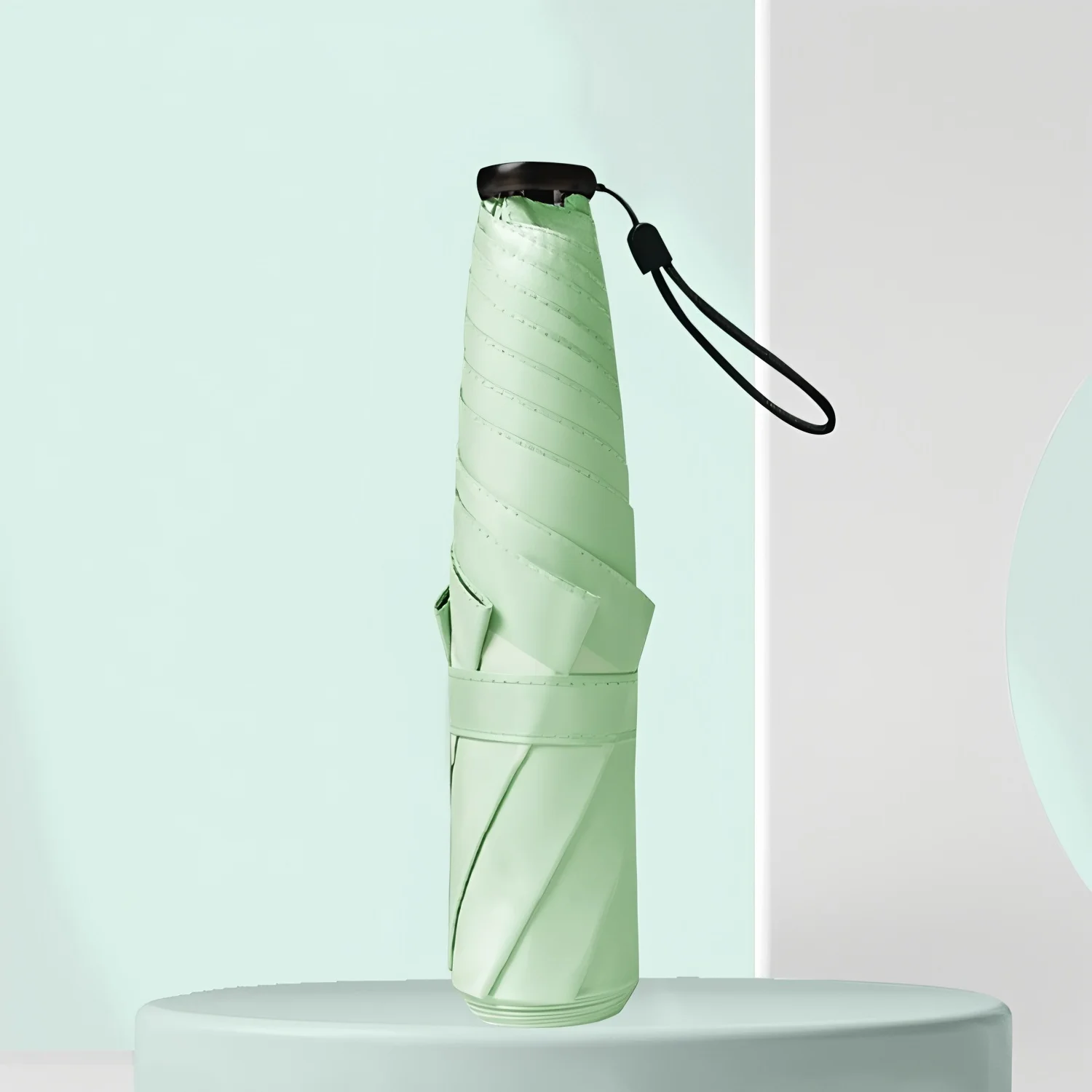 Guarda chuva Ultraleve de Seis Varetas com Revestimento em Vinil para Proteção Solar MDUG (verde Grama 6k)