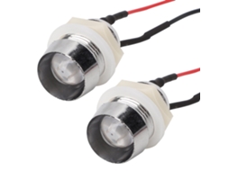 10 Unidades De Diodos Emissores De Luz 24v Pré-fios, Fio De 20cm, 10mm Com Suporte Metálico, Lâmpadas Em Linha, Branco E Branco.