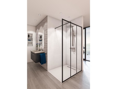 Paroi De Douche En Kit Baleares® Atelier N°8 Vidro Timeless 8 Mm Temperado By Saint Gobain L140 Cm X H198 Cm Aurys