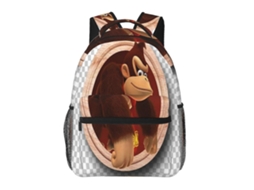 Mochila Donkey Kong J56 Para Estudantes, Leve E Resistente, Impermeável E Com Alça De Ombro Ajustável.