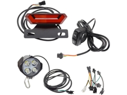 Kit De Luzes Para Bicicleta Elétrica, Farol E Lanterna Traseira Led
