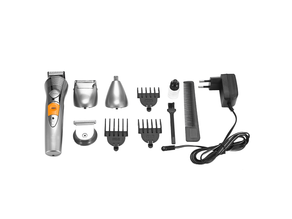 Kit De Barbear Elétrico Kemei Com Cortador De Cabelo Nariz Ouvido E Aparador Para Homens