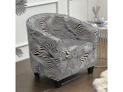 Capa Para Cadeira De Sala De Estar Sofa Cadeira Armchair Protetor De Assento Stretch Universal Café Rayado