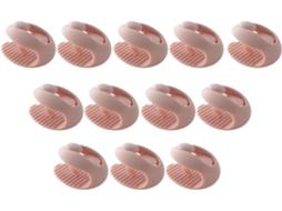 Conjunto De 12 Prendedores Fixos Para Colchas E Lençóis, Em Abs Rosa, Com Fixação Firme E Prática Para Uso Doméstico