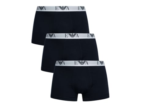 Conjunto De Cuecas De Homem Emporio Armani Elástico Azul - 3pcs (s)