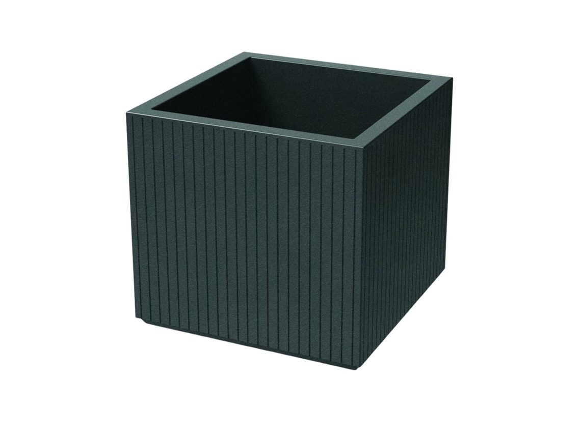 Vaso Coro Square Graphite Rotomoldado Ø48x44