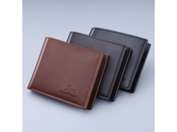 Carteira de Couro para Homem, Landscape Format Preto STELASPLEN