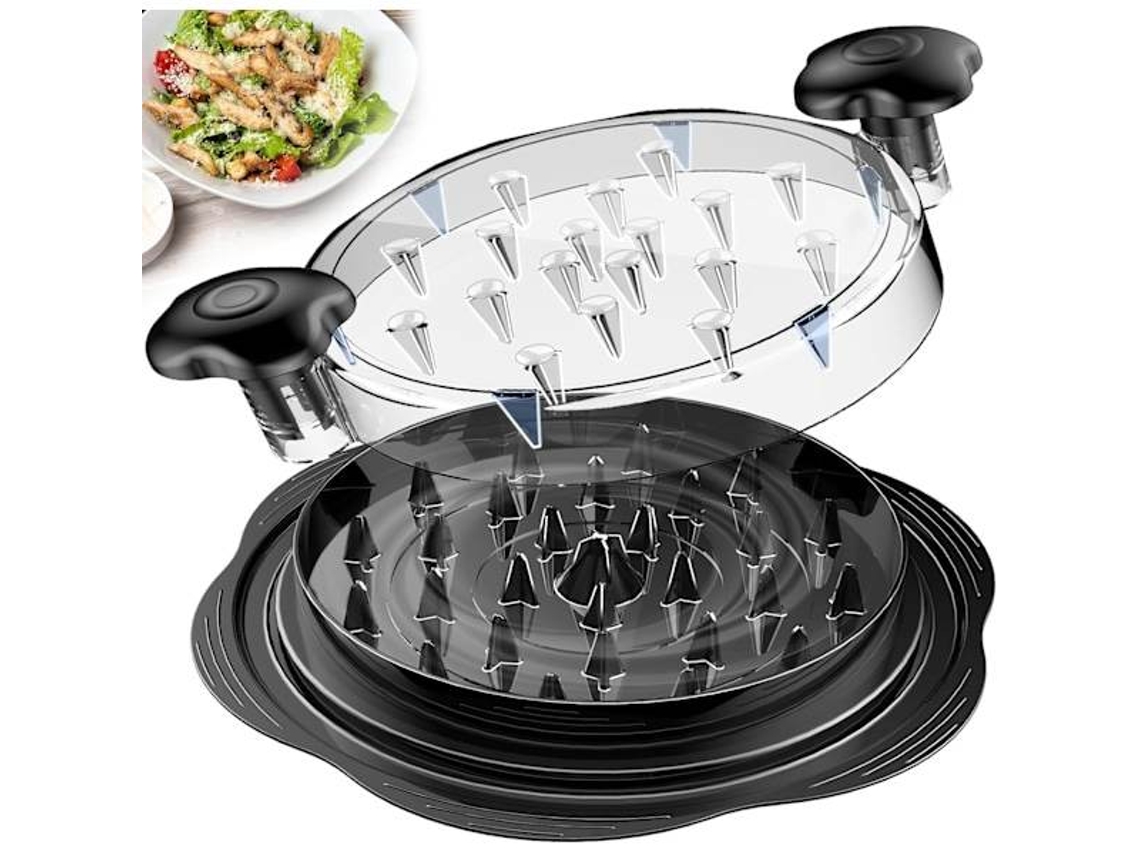 Desfiador De Frango Grande, Ferramenta Antiderrapante Para Desfiar Peitos De Frango, Inclui Escova E Garfo, Livre De Bpa