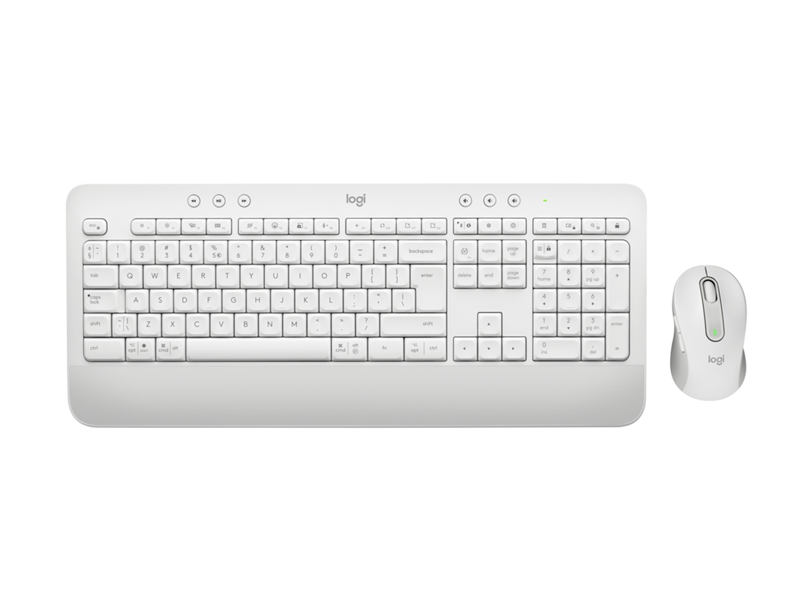 Teclado LOGITECH Signature Mk650 Combo For Business (Wireless - Inglês Branco) + Rato