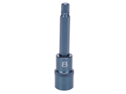 Chave De Fenda Hexagonal S2 Aço Liga Broca Porca Extendida 100x8mm Ferramenta Manual