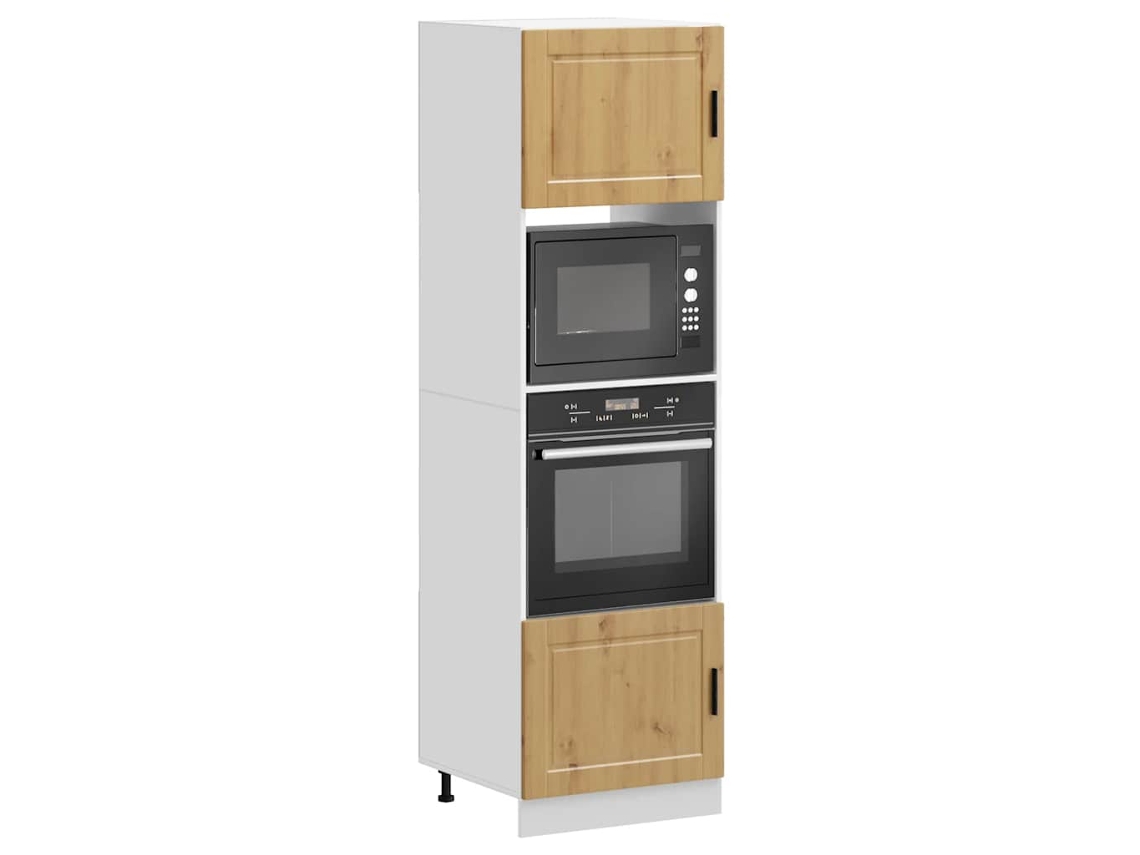 Vidaxl Armários Forno 2 Pcs Porto Derivados Madeira Carvalho Artisiano