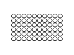 60 Anéis Silicone para Vara de Pesca 15mm Preto
