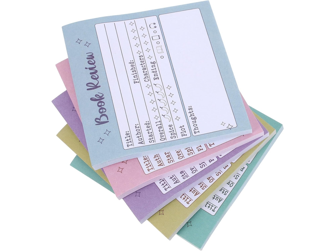 5paquet Notes De Lecture Autocolantes Mini Journal De Adhésif Pour Suivi Et Annotation Fournitures Colorées