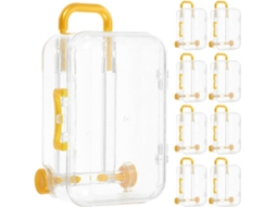 Mala Pequena Galpada Para Doces, Cor Dourada, Caixa Transparente Com 12 Peças Para Lembrancinhas De Casamento, Festas