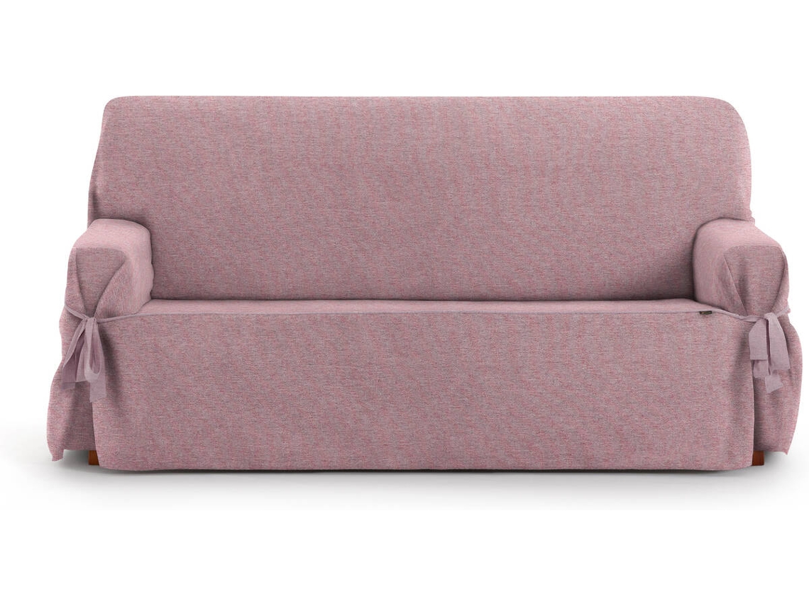 Capa de Sofá 3 Lugares EYSA Universal Premium Valeria Tecido Elástico (230 x 70 x 110 cm - Poliéster e Algodão - Rosa)